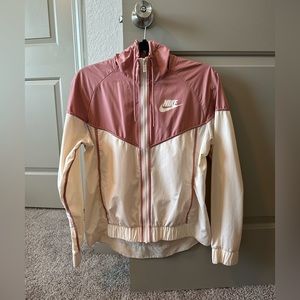 Nike Womens Pink Athletic Full Zip Jacket